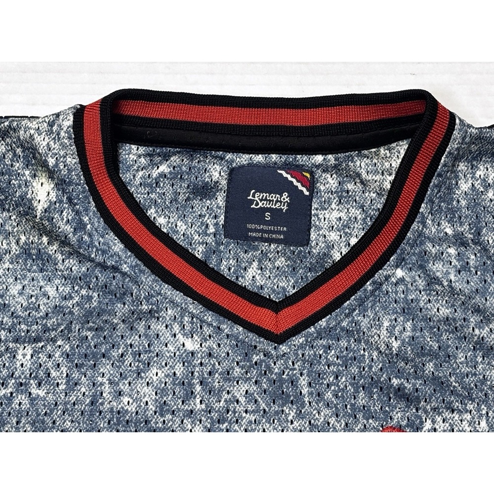 Lemar & Dauley Mesh Jersey Shirt 92 Dauley Marbled Y2K Streetwear Small Acidwash - Picture 5 of 9